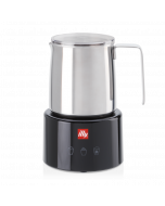 illy melkopschuimer zwart/rvs